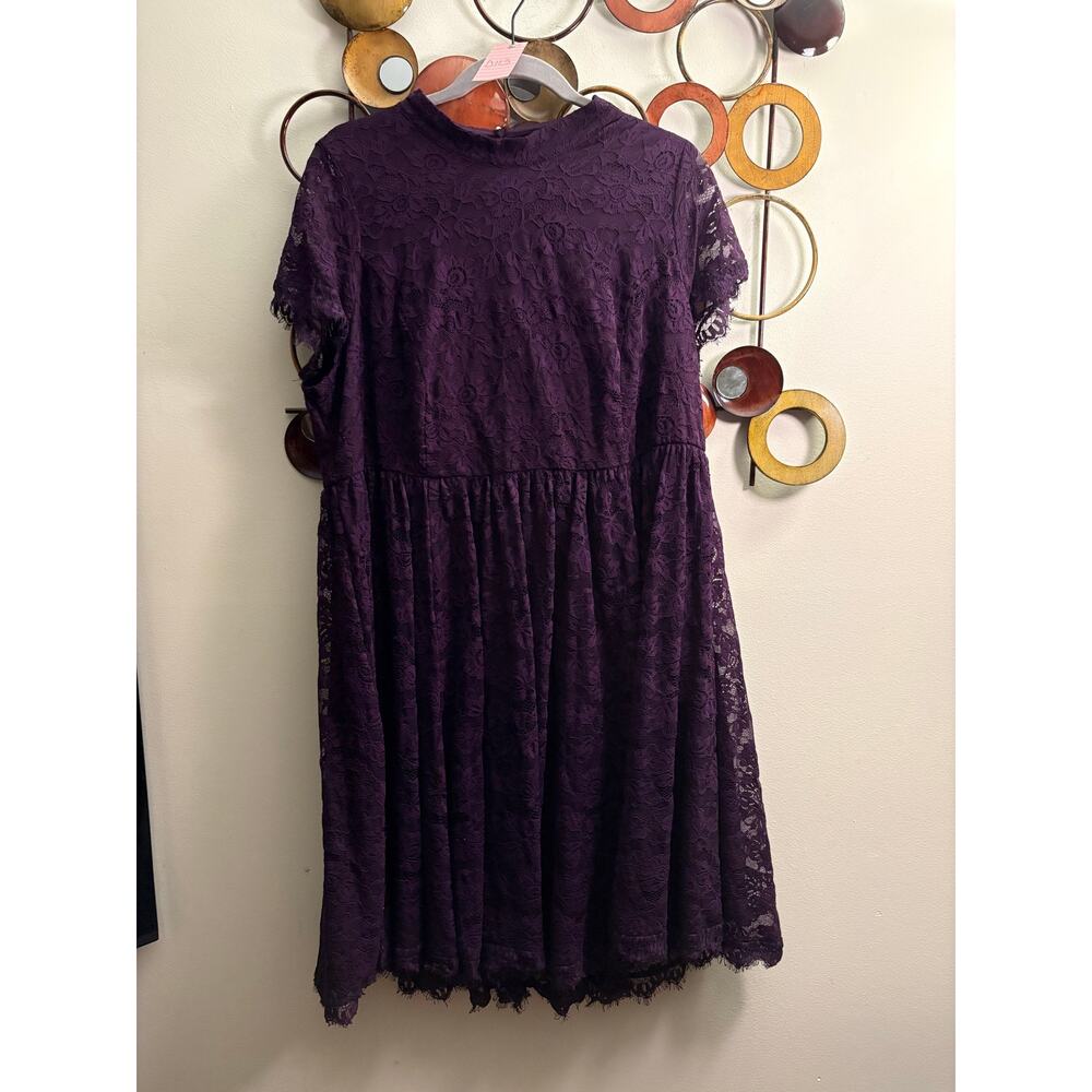 D113 Torrid 16W purple Lace dress